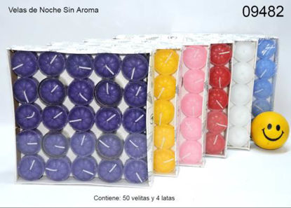 Imagen de VELAS DE NOCHE X50 UNIDADES SIN AROMA 7.24